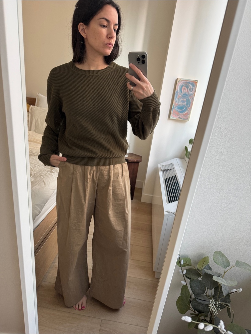 Rachel Comey olive green cotton pullover sweater